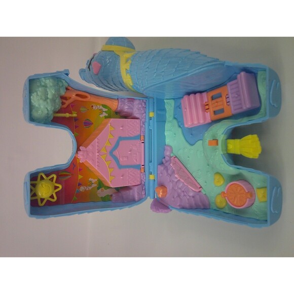 Polly Pocket Pajama Party Llama Party Foldable Carrying Playset Case 2021 Mattel - Picture 3 of 5